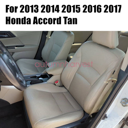 Fits Honda Accord 2013-2017 Front Passenger Bottom & Top Leather Seat Cover Tan