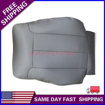 For 2009-2014 Ford F150 Lariat Passenger Top PERFORATED Seat Cover Steel Gray