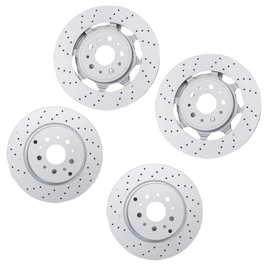4PCS New Front + Rear Brake Rotors For Maserati Granturismo GT & Quattroporte