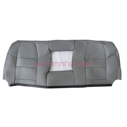 For 2002-2007 Ford F250 F350 XLT Rear Bench Bottom & Top Leather Seat Cover Gray