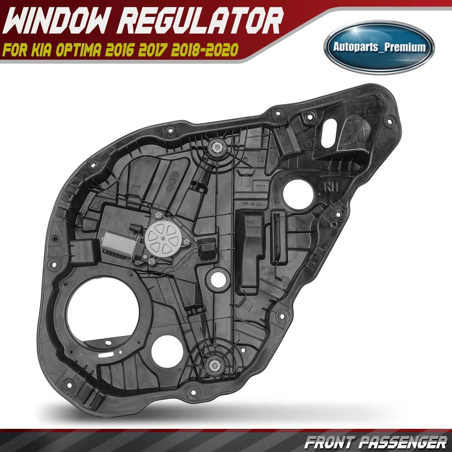 Rear Right For Kia Optima 2016-2020 Power Window Regulator w/ Motor Assembly