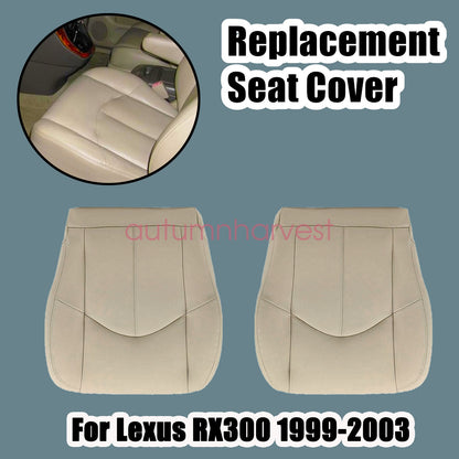 For 1999 2000 2001 2002 03 Lexus RX300 Driver & Passenger Leather Seat Cover Tan