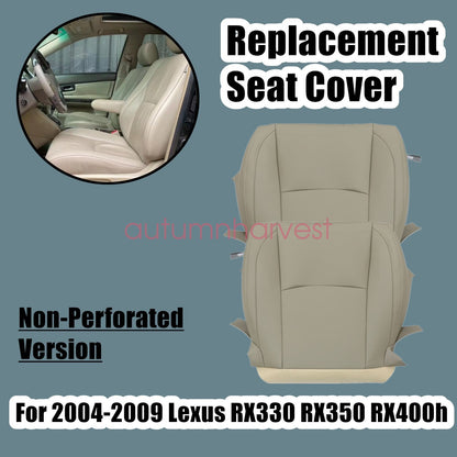 For 2004-2009 Lexus RX330 RX350 Front Bottom Replacement Leather Seat Cover Tan