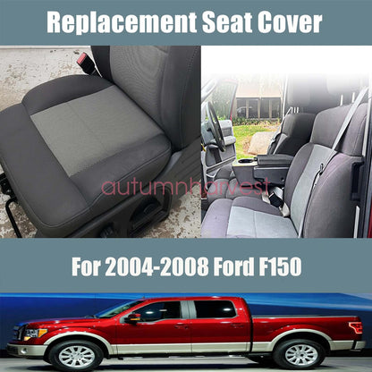 For 2004-08 Ford F150 Driver & Passenger Bottom Cloth Seat Cover Dark Gray FE ME