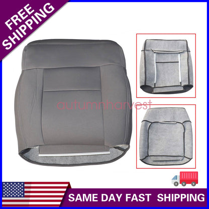 Fits 2004-2007 2008 Ford F150 Lariat Driver Top Lean Back Cloth Seat Cover Gray