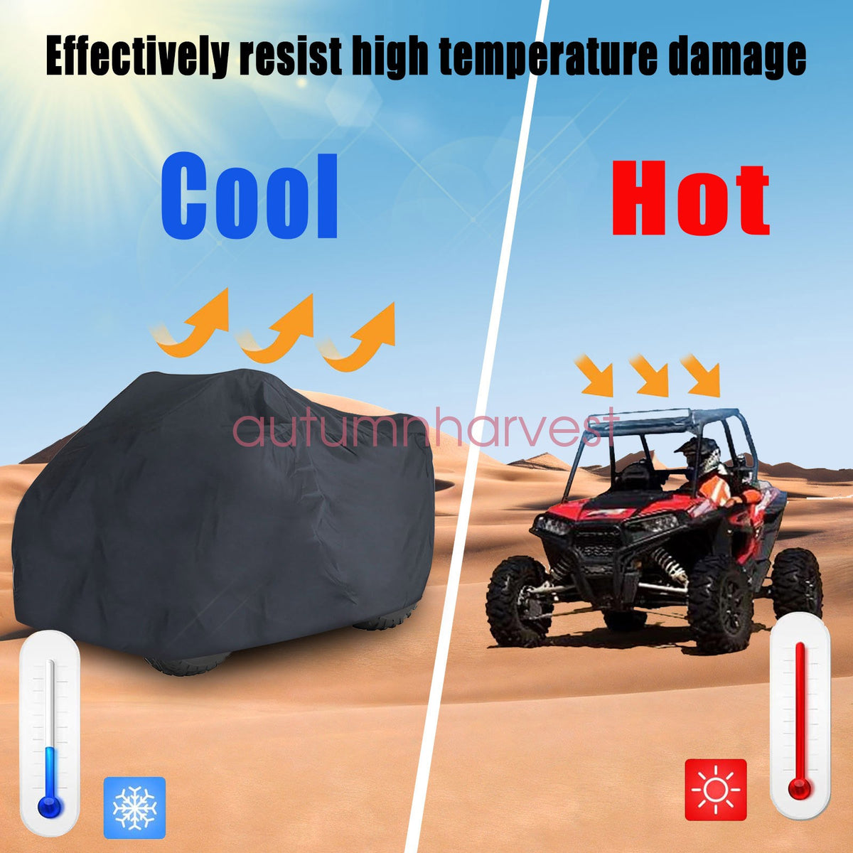 ATV Cover Heavy Duty 4 Wheeler Quad Cover All Weather Proof UV Protector - XXXL