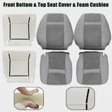 For 2006-2010 Dodge Ram 1500 2500 3500 Front Seat Cover Gray & Foam Cushion