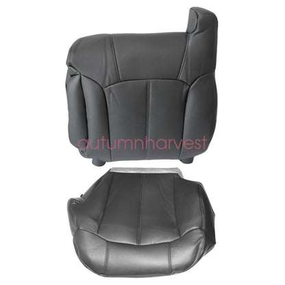 For 1999 2000 2001 2002 Chevy Silverado Driver Bottom & Top Seat Cover Dark Gray
