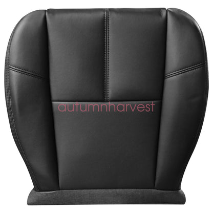For Chevy Silverado 2007-14 3500 Driver Bottom And Top Leather Seat Cover Black