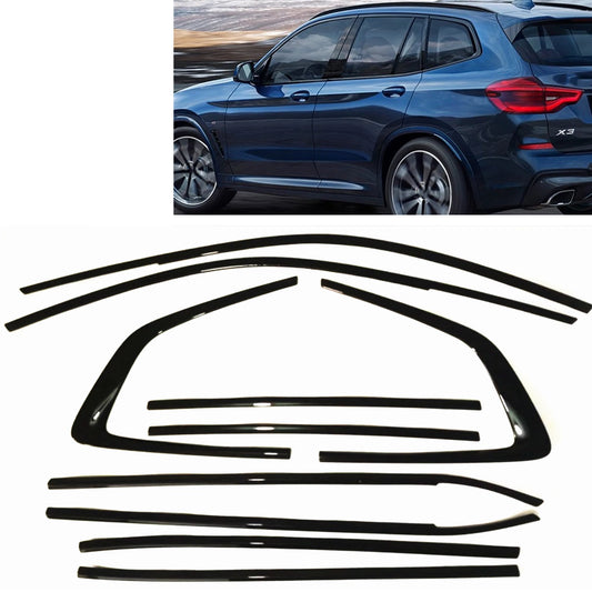 Window Strip Trim Titanium For BMW X3 2018 2019 2020-2024 10PCS Black New US