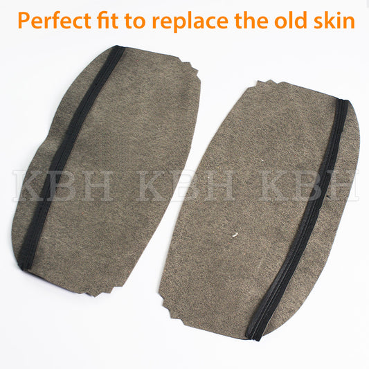 2PCS For 2005-2010 Acura RL Leather Center Console Lid Armrest Cover Skin Black