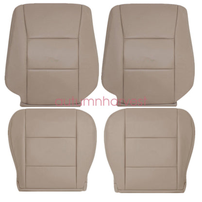 For 1998-2007 Toyota Land Cruiser Front Bottom & Back Leather Seat Cover Tan