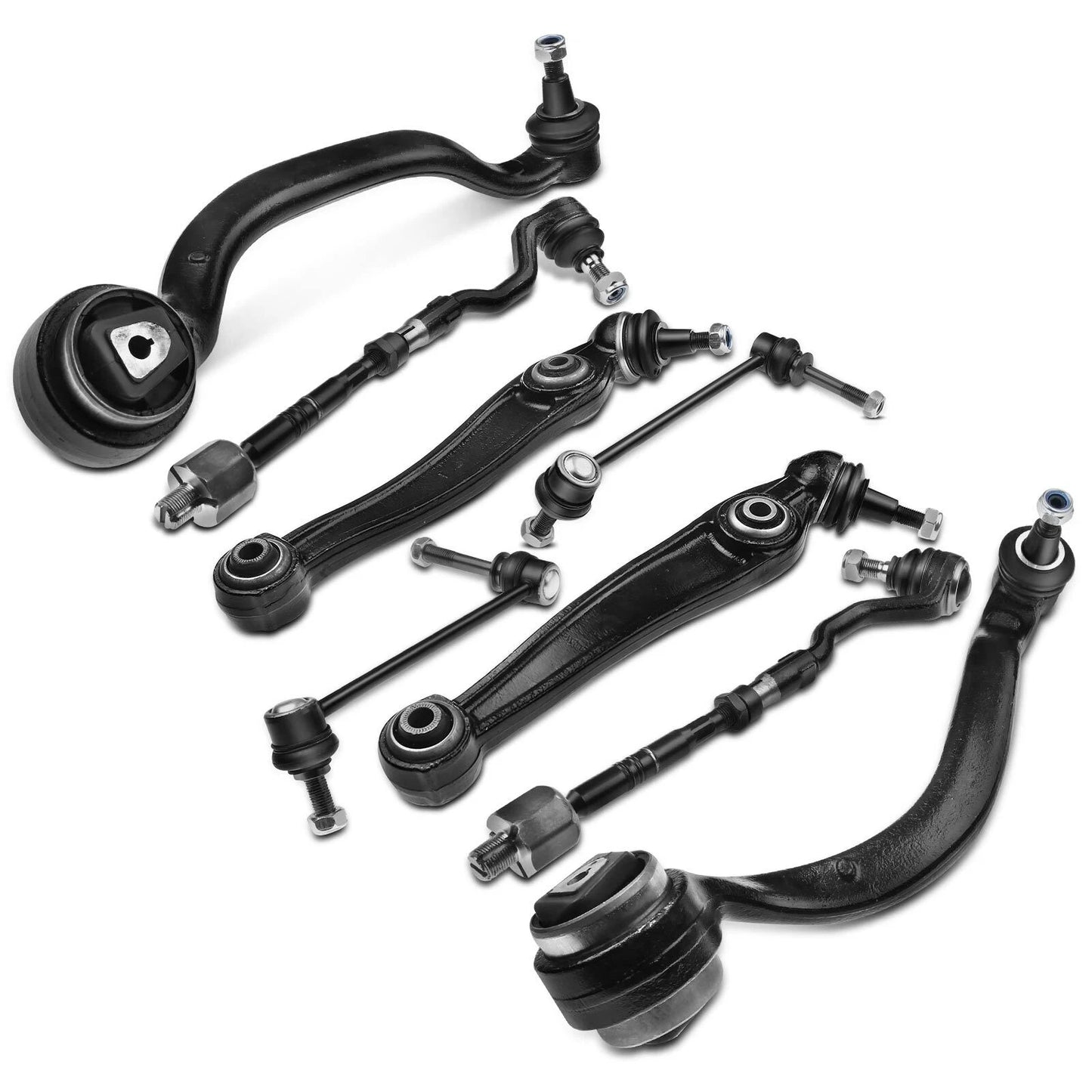 8PC For BMW E70 X5 E71 X6 Front Lower Control Arm & Ball Joint Sway Bar End Link