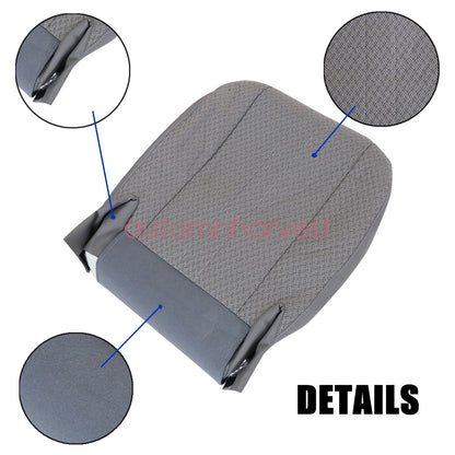 Driver Bottom Seat Cover & Foam Cushion For 2003-2014 Chevy Express & GMC Van