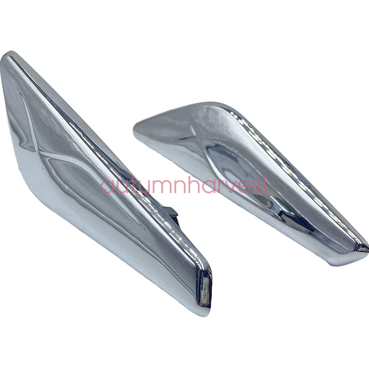 Pair Chrome Front Left Right Side Fender Trim Finisher For BMW X3 X4 F25 F26
