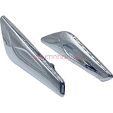 Pair Chrome Front Left Right Side Fender Trim Finisher For BMW X3 X4 F25 F26