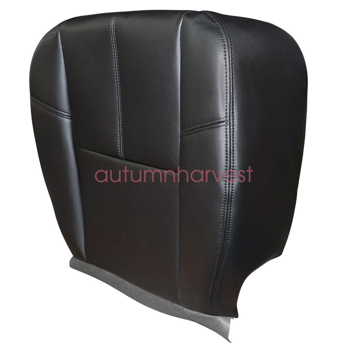 Driver & Passenger Bottom Leather Seat Cover Fits 2007-2014 GMC Sierra Black 193