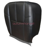 Driver & Passenger Bottom Leather Seat Cover Fits 2007-2014 GMC Sierra Black 193