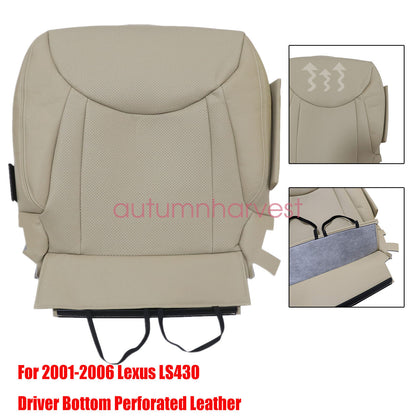 Left Driver Bottom Perforated Leather Cover Tan For 2001 2002-2006 Lexus LS430