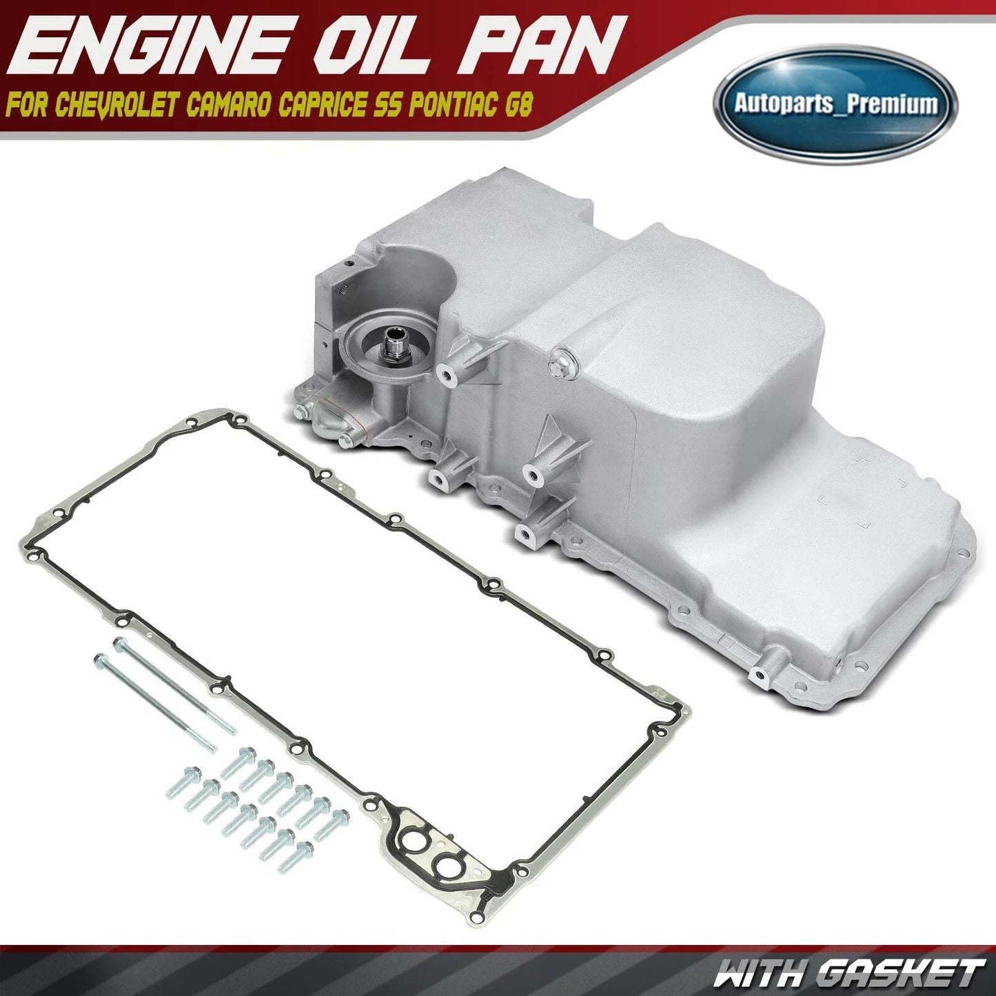 Engine Oil Pan with Gasket Fits 10-15 Chevrolet Camaro Caprice SS Pontiac G8