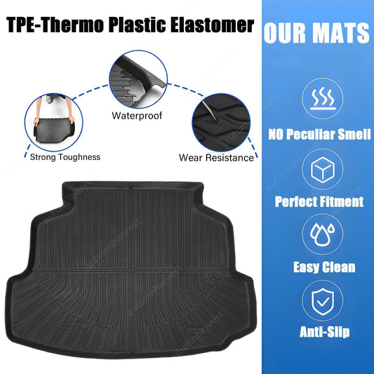TPE Rear Cargo Trunk Liner Cover Floor Mat For 2009-13 Toyota Corolla Waterproof