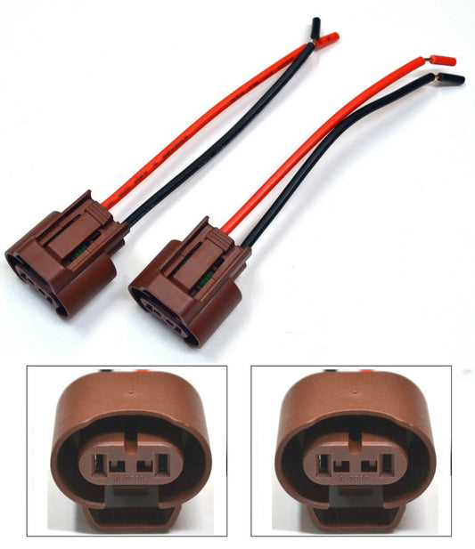 Wire Pigtail Female U 9006 HB4 2PCS Harness Head Light Low Beam Connector Bulb