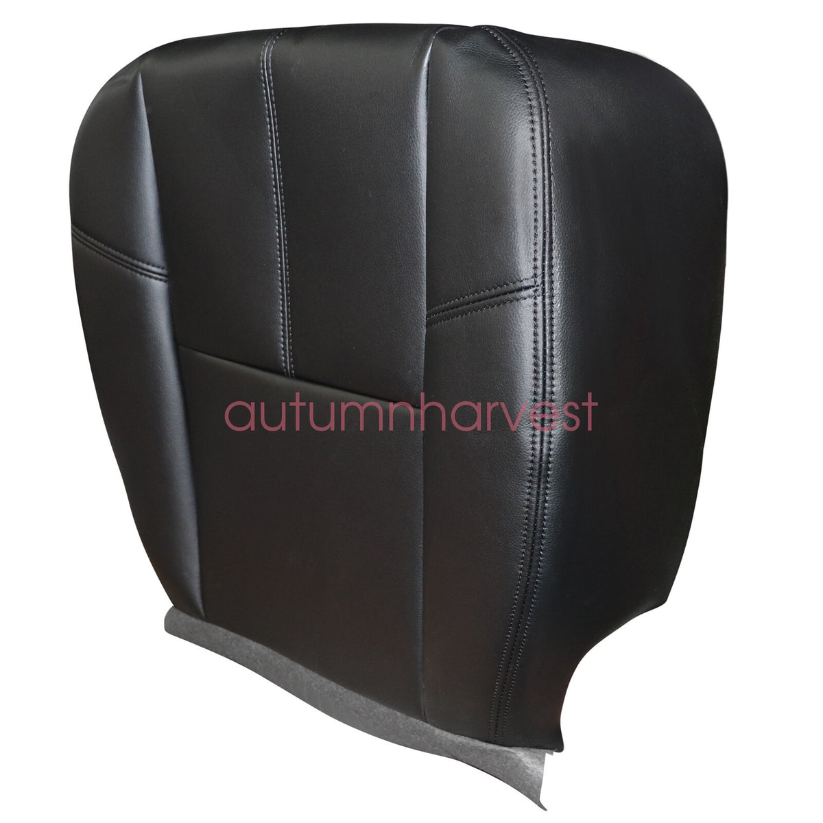 For Chevy Silverado 2007-14 3500 Driver Bottom And Top Leather Seat Cover Black