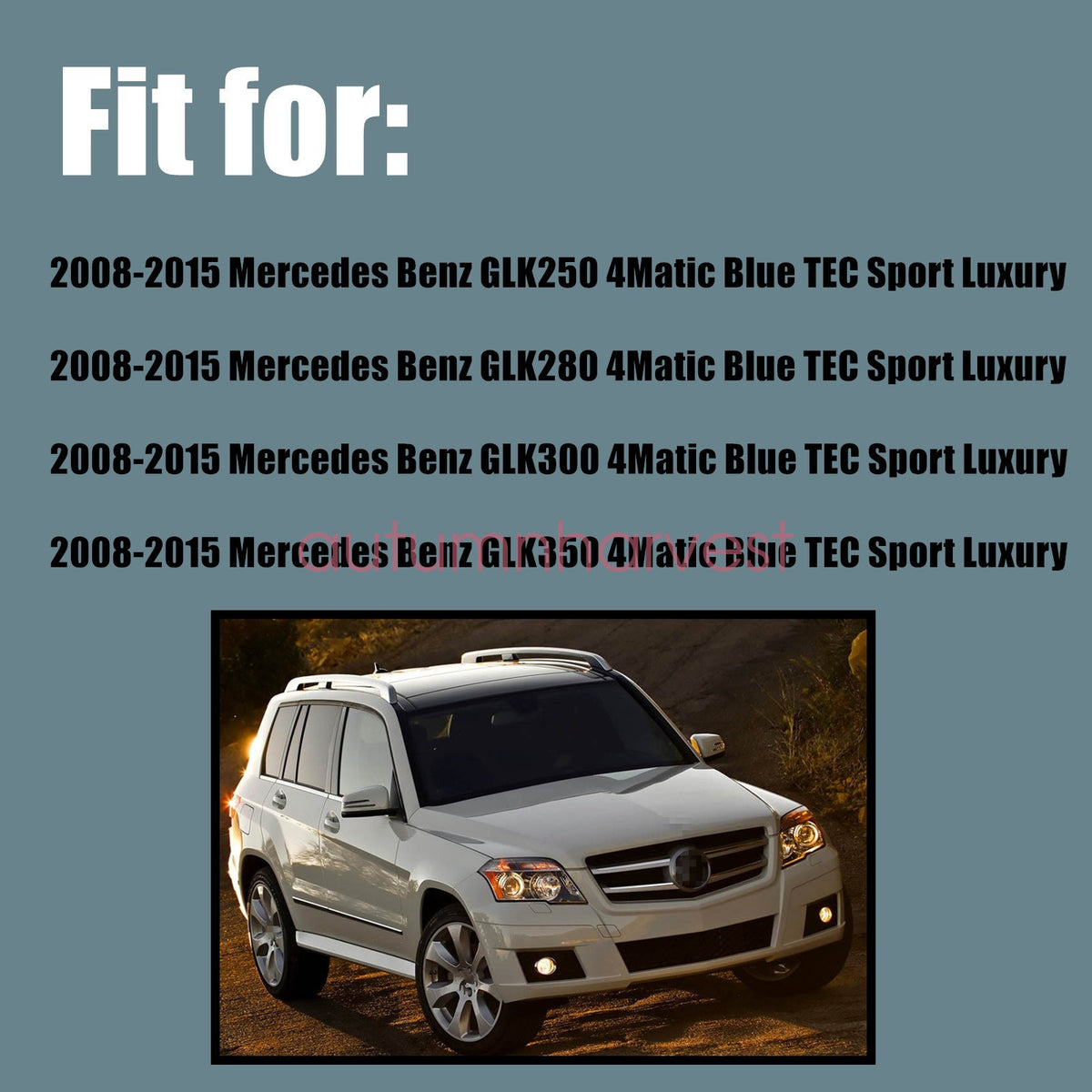 2PCS For 2008-2015 Mercedes Benz GLK 250 350 Both side Bottom Seat Cover Ivory