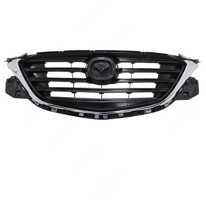Fit 2016-2021 Mazda CX-9 Front Black Textured Grille+Chrome Molding TK4850710G