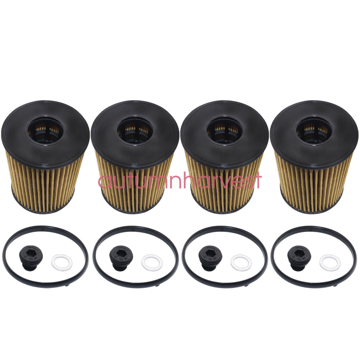4PC Oil Filter Pack With Seals 26350-2S000 for 2020-2022 Hyundai Santa Cruz 2.5L