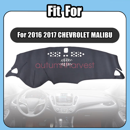 Fits 2016 2017 Chevrolet Malibu Dashboard Dash Cover Mat Dashmat Leather Black