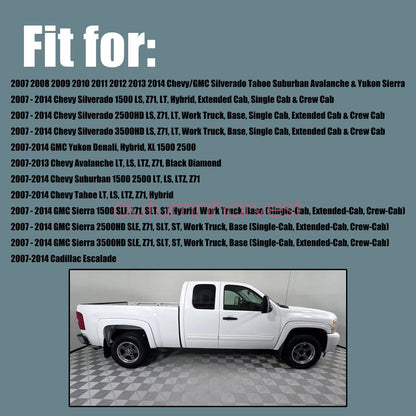 Fits 2007-2014 Chevy Silverado Driver & Passenger Bottom & Top Seat Cover Gray