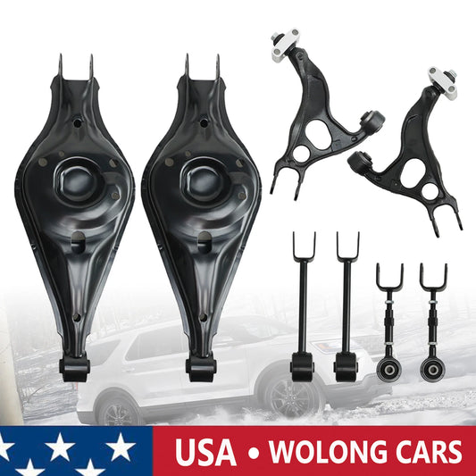 8Pcs For Ford Explorer 2011-2019 Rear Suspension Arms w/ Bushings Upper & Lower