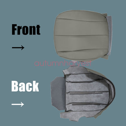 For 2007-2011 Toyota Camry Driver & Passenger Bottom Leather Seat Cover Gray US