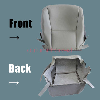 Driver & Passenger Perforated Bottom Seat Cover Gray For 2010-2015 Lexus RX350