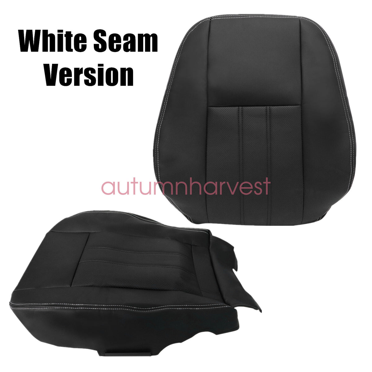2PCS 2011-2016 For Chrysler Town & Country Bottom & Top Perforated Seat Cover