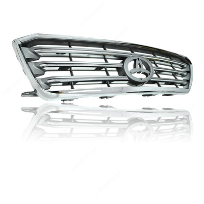 Front Upper Chrome Grille W/ Pair Bumper Bracket For 2008-2010 Toyota Highlander