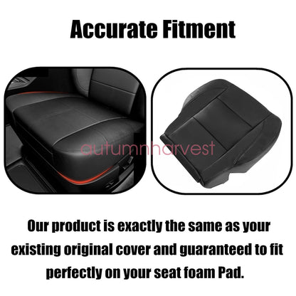 For 2005-2015 Nissan Titan Driver & Passenger Bottom Seat Cover Black (2PCS)