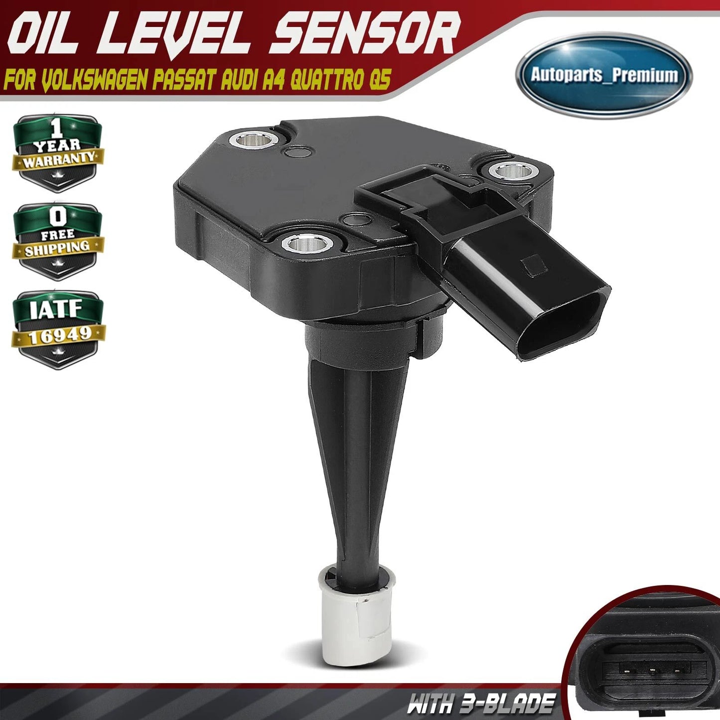 New Engine Oil Level Sensor For Volkswagen Passat Audi A4 Quattro Q5 2012-2018