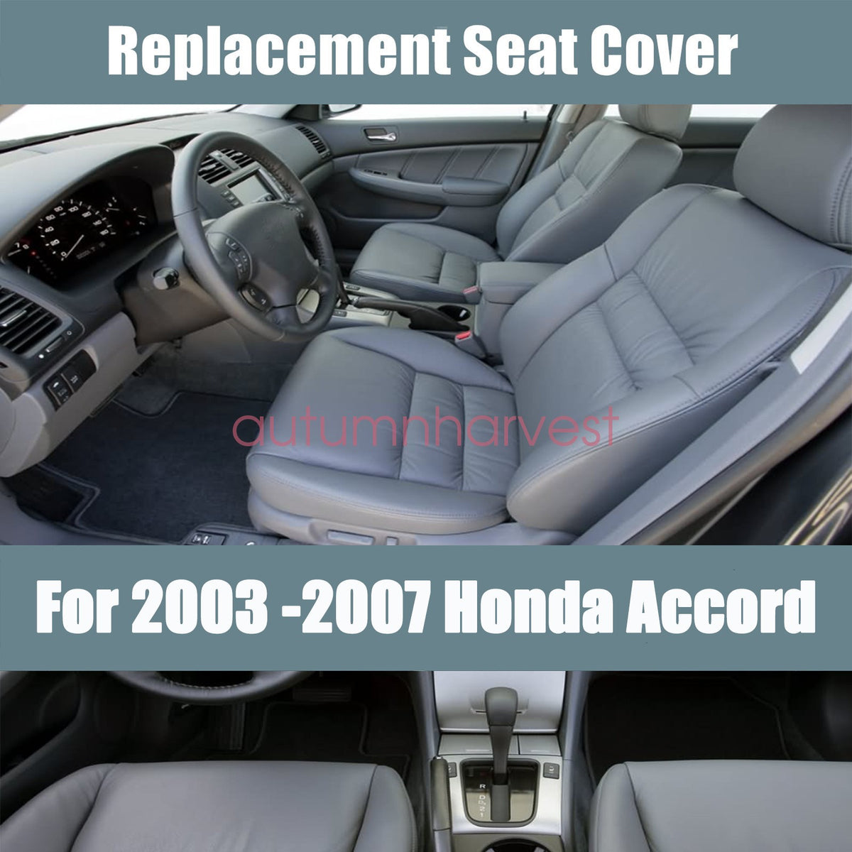 For 2003 2004 2005 2007 Honda Accord 4-Door Driver & Passenger Seat Cover