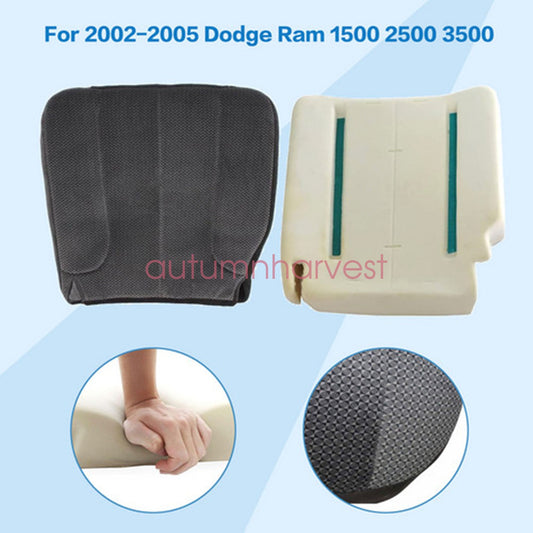 For 2002-2005 Dodge Ram 1500 2500 SLT ST Driver Bottom Seat Cover & Foam Cushion
