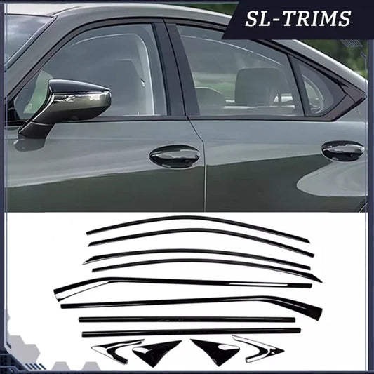 Titanium black For 2019-25 LEXUS ES300h 350 250 Car Window Strip Moulding Trim