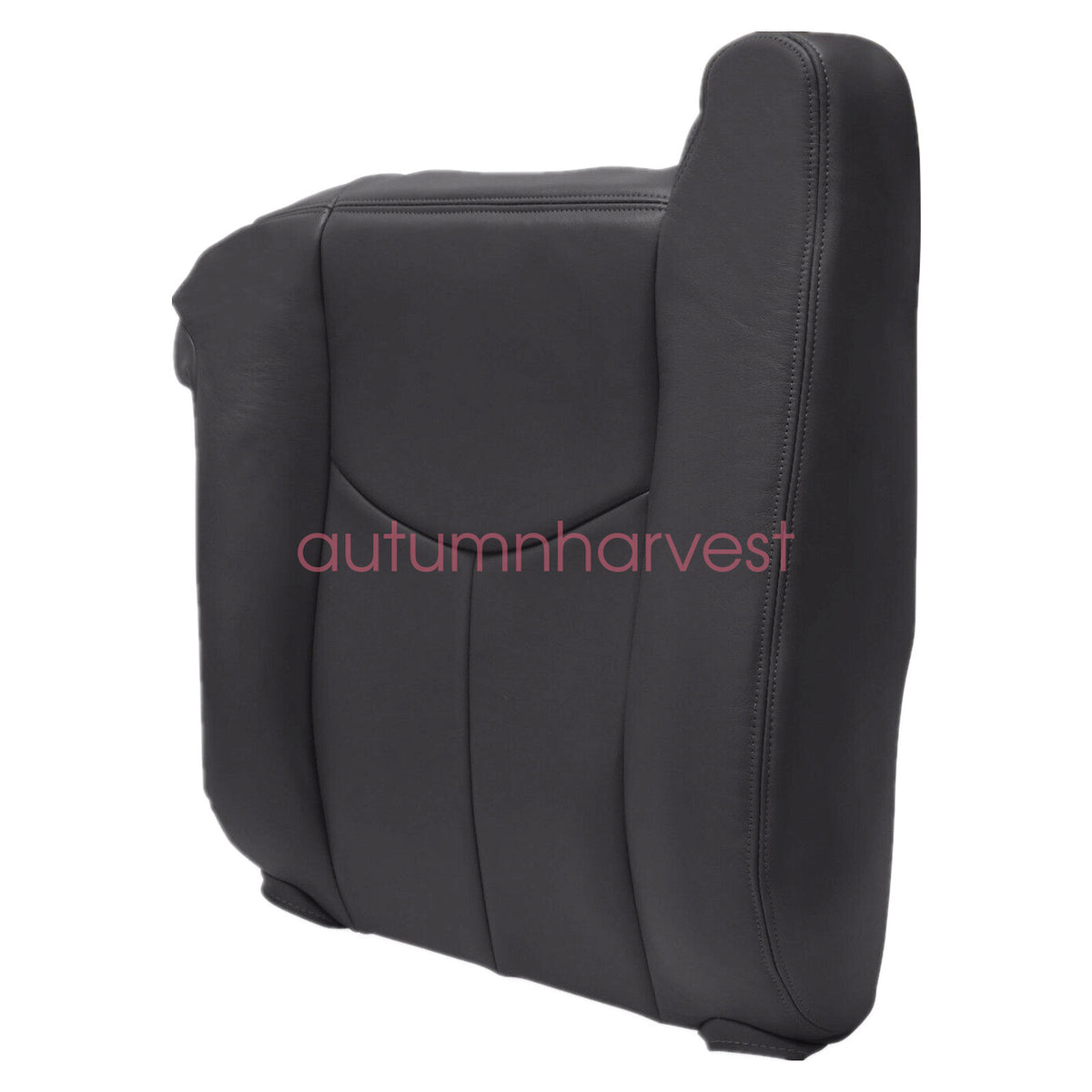 For 2003-2006 Chevy Silverado Leather Seat Cover Dark Gray Driver Bottom-Top