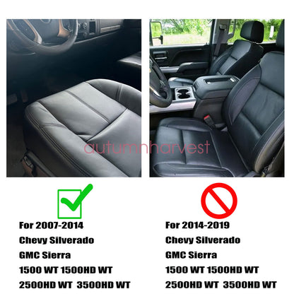 For 2007-2014 Chevy Silverado 2500 3500HD Driver Bottom&Foam Seat Cover Dk Gray