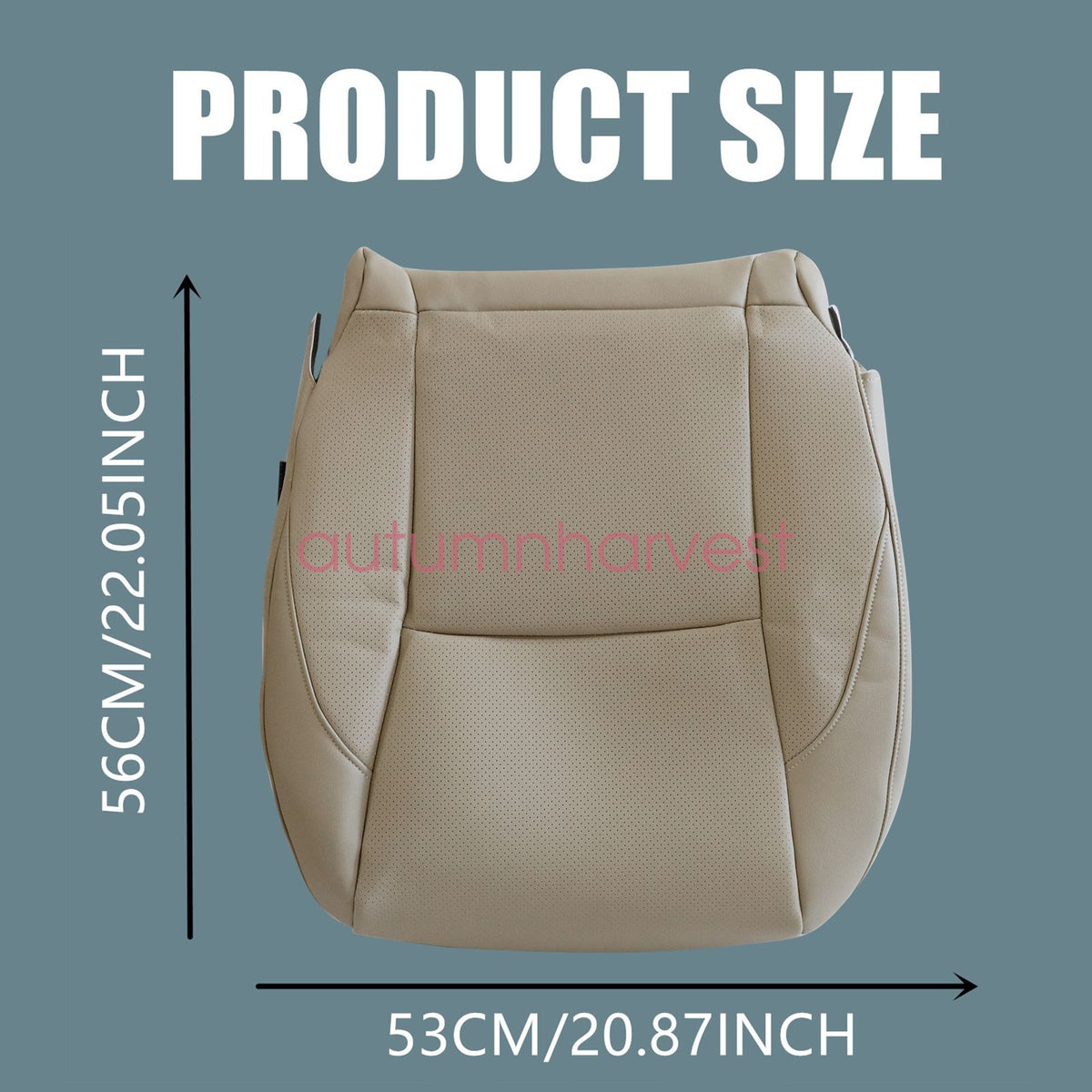For 2007-2012 Lexus ES350 Both Side Perforated Bottom Seat Cover Leather - Tan
