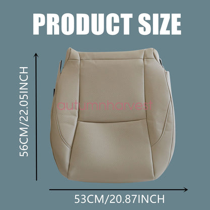 For 2007-2012 Lexus ES350 Both Side Perforated Bottom Seat Cover Leather - Tan