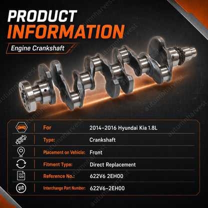 Engine Crankshaft for 2014-2016 Kia 1.8L - Perfect Fit and Durability