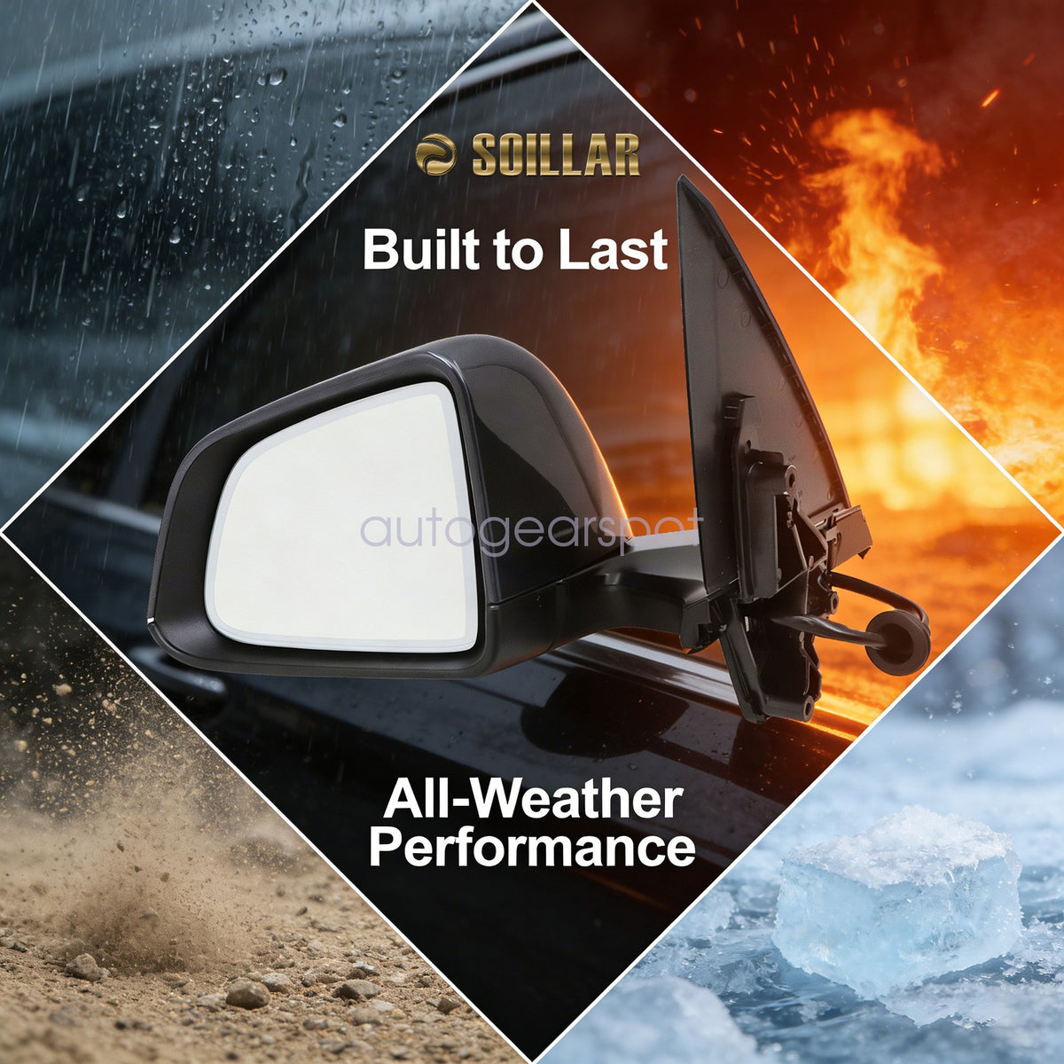 Left Driver Side View Mirror 1594111-00-C For Tesla Y 2020-25 Anti-glare lenses