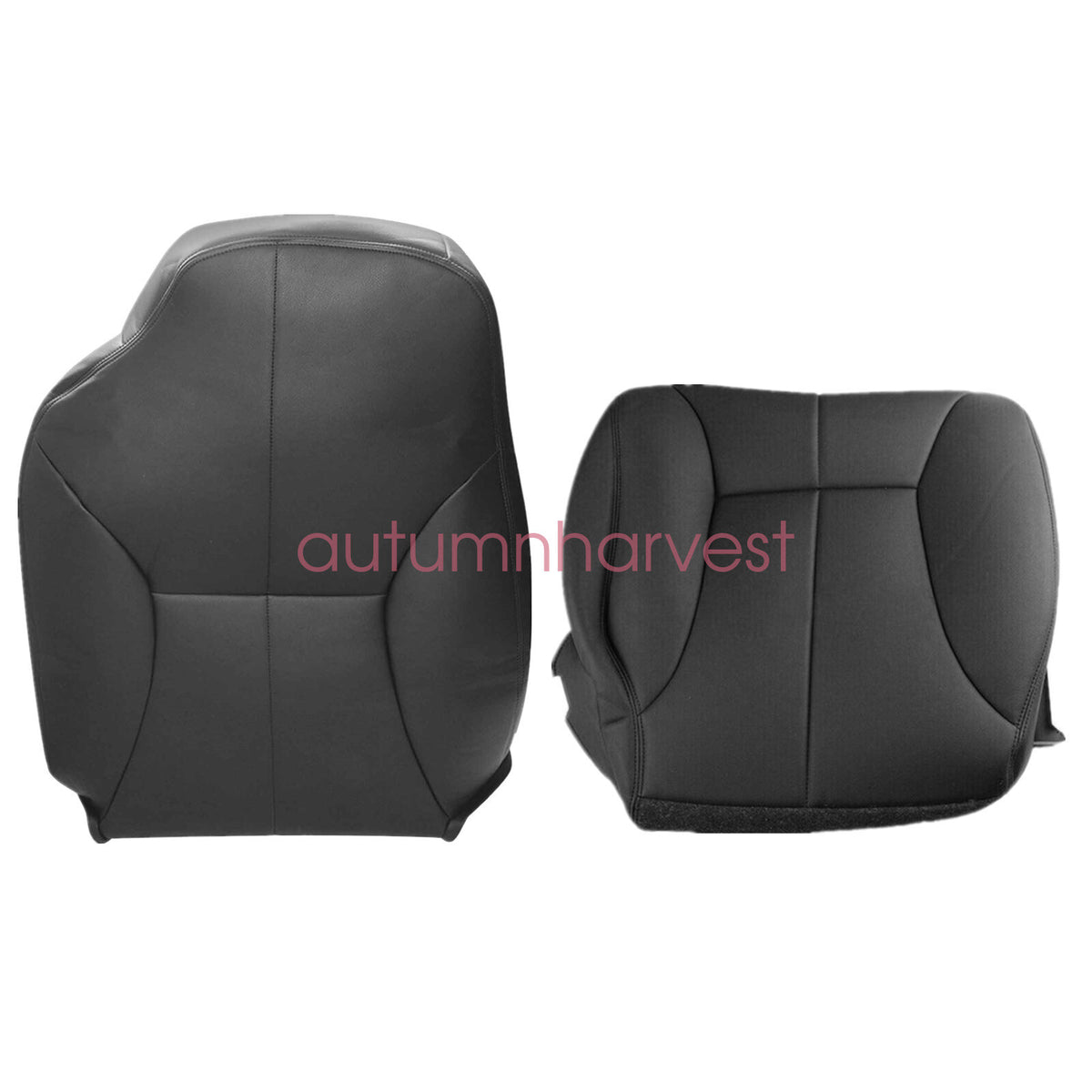 Driver Bottom-Back Leather Seat Cover Black For 1998-02 Dodge Ram 1500 2500 3500