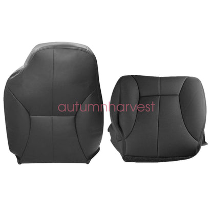 Driver Bottom-Back Leather Seat Cover Black For 1998-02 Dodge Ram 1500 2500 3500